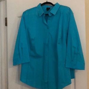 Women’s Turquoise Button-down Blouse